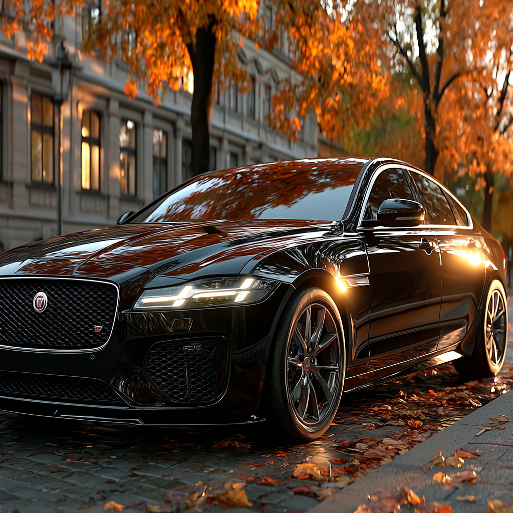 Luxury Sedan in Autumn
